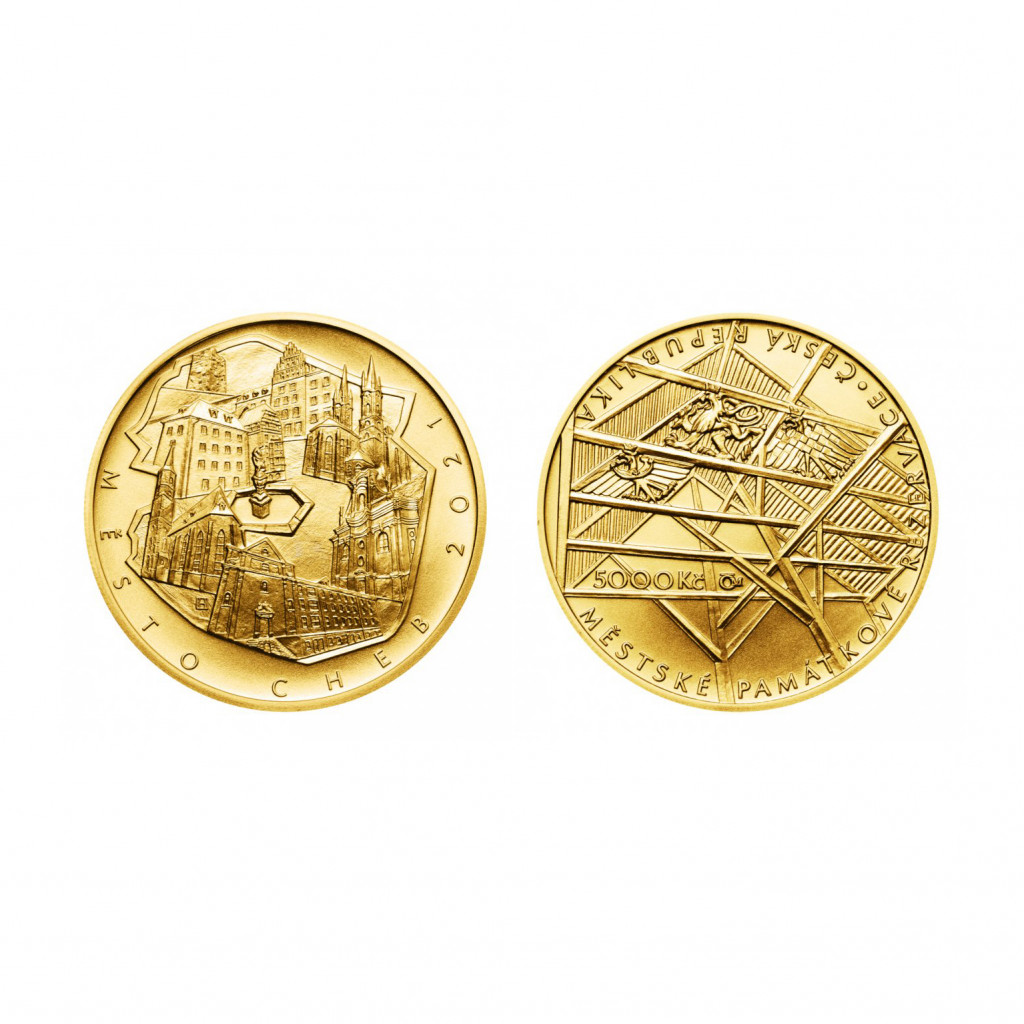 Zlatá mince 5000 Kč Cheb